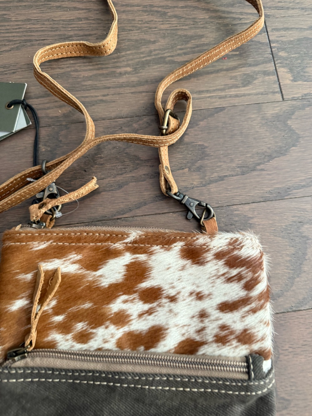 Myra Bag purse bag Cowhide Canvas Crossbody - Picture 7 of 16